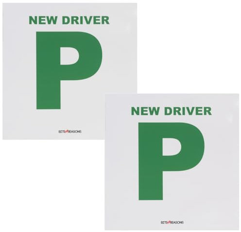 BITS4REASONS PROFESSIONAL GRADE PAIR OF HEAVY DUTY FULL SHEET MAGNETIC P PLATES FOR NEW DRIVER SAME MATERIAL USED ON OUR OWN DRIVING SCHOOL CARS