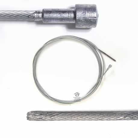 Matijardin - Câble souple, corde à piano. Diamètre 2,5 mm. Longueur 2,5 m. Tête 6,5 x 6,5 mm