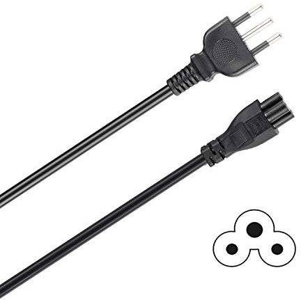 DTK IEC 320 C5 Cavo Alimentazione PC, IT Spina Cavo Caricabatterie con Tripolar Power 1.2m Nero Universale per dell ASUS HP Toshiba Lenovo Acer Samsung Medion Fujitsu Sony Caricatori