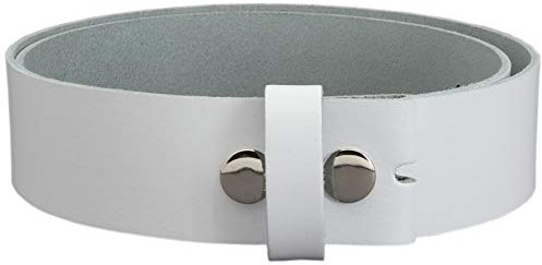 Vascavi ® Wechselgürtel aus Rindsleder, Ledergürtel, 4 cm breit und ca. 0,33 cm stark, Made in Germany, #4-OS1 (95 cm Gesamtlänge 110 cm, Weiß)