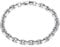Materia Herren Armband Silber 925 6mm breit - Herrenarmband Ankerkette diamantiert rhodiniert SA-89-21cm