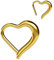 NewkeepsR Stahl 1.2mm Chirurgenstahl Gold Herz Klapp Clikcer Daith Helix Turm Piercing Ring