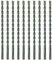 10 x SabreCut SDSA10_10 10mm x 160mm PGM Approved SDS Plus Drill Bits for Stone Concrete Brick