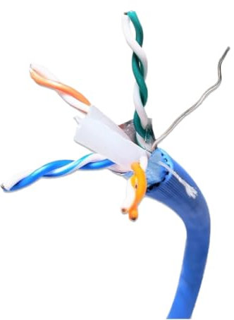 Micro Connectors, Cavo Ethernet STP solido CAT 6A da 250 m, colore: blu