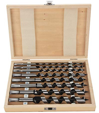 Mèche à Bois Hélicoïdal 8PCS , Foret à Bois Set Grande Taille Foret Spirale Bois Outil de Forage en Acier au Carbone, pour Carreaux Bois Porcelaine Verre Céramique 6/8/10/12/14/16/18/20 mm