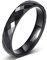 Zakk Ring Damen Herren Rosegold Schwarz Wolfram Schmal 4mm Breit Facetten Poliert Verlobungsringe Eheringe Partnerringe (Schwarz,67 (21.3))