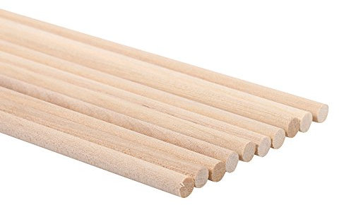 10 Pièces Bois Artisanat Tige Différents Diamètres Bâtons en Bois Non Finis pour Bricolage Arts Artisanat Sable Table Scène Décoration Maison Modèle(4MM*30CM) Other Household Daily Necessities