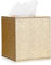 Sumnacon Quadratische Taschentuchbox aus Leder – stilvolle PU-Würfel-Taschentuchbox mit magnetischer Unterseite, moderner Gesichtstuchhalter für Kommode, Nachttisch, Badezimmer, Heimdekoration, Gold
