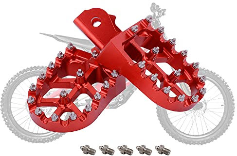AnXin Repose-pieds CNC pour moto tout-terrain, Surron/Light Bee/Sur Ron S/Sur Ron X/X160/X260 Rouge
