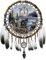 Wingkin Kreuzstich Stickpackungen traumfänger tier wolf 11CT Erwachsene Sticken Set,DIY Stickbilder Vorgedruckt Kreuzstich für Anfänger Home Decor （40x50cm ）