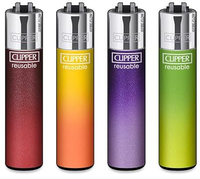 Clipper® Feuerzeuge 4er Set (Metallic Gradient #6)