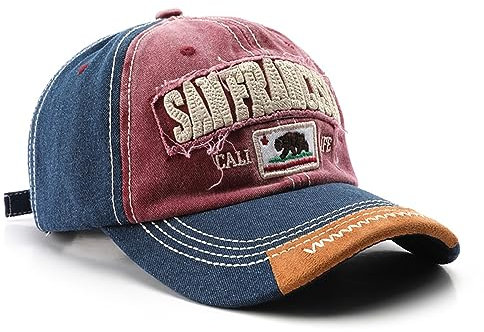 San Francisco Baseballkappe, Used-Look, Ragged Style, Blau, M/L