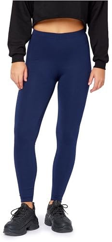 Bellivalini Damen Thermo Leggings Gefüttert für Winter Warme Apre Ski BLV50-320 (Marineblau, 3XL)