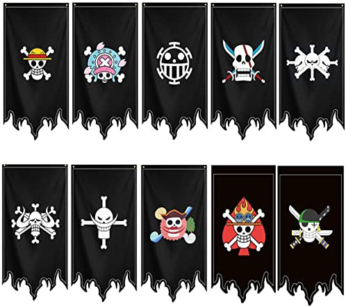 DACHENG One OP Piece decoration chambre - drapeau cosplay One OP Piece Pirates aux Cent Bêtes 49X27.5 inch