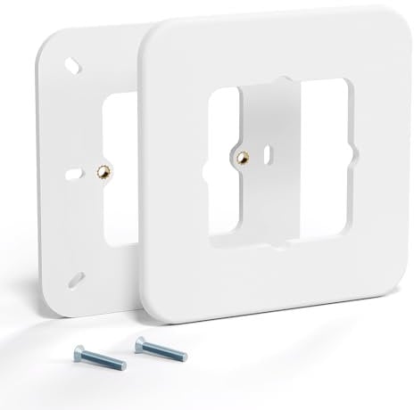 Meross Wandplatten für Box 503, kompatibel mit WLAN-Thermostat, Kassettenabdeckung mit zwei Platten und Schrauben, 12 cm x 12 cm
