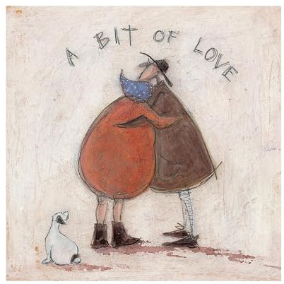 Sam Toft - bedruckt A Bit Of Love (40 cm x 40 cm) (Pink/Braun/Orange)