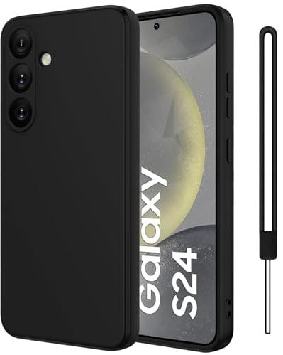 Qasyfanc Handyhülle für Samsung Galaxy S24 / S25 5G Hülle, Soft TPU Silikon Case Ultra Dünn Microfiber Kameraschutz Rundumschutz Anti-Kratzer Hülle für Samsung Galaxy S24 / S25 - Schwarz