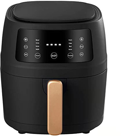 Bumdenuu - Freidora de aire (5 L, gran capacidad, inteligente, automática, LED, Ouchscreen Freidora sin conector negro
