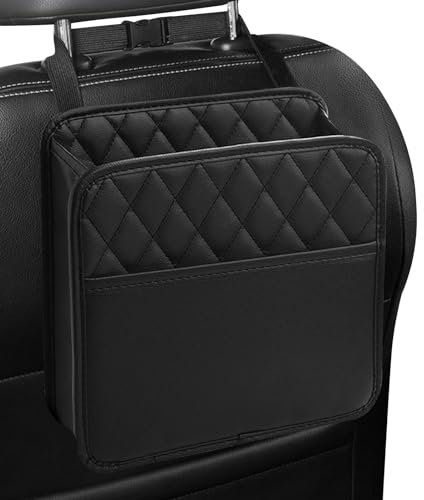 Bocguy Papelera Coche, Plegable para Coche, Multiusos, Para Coche Para Automóvil, Camión, Minivan, Negro