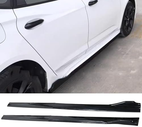 Seitenschweller, für Golf VII (GTI) 2016 2017 2018 2019 2020 Seitenrock Kratzfest Auto Trittbretter Seitenschweller Auto Zubehör,Glossyblack