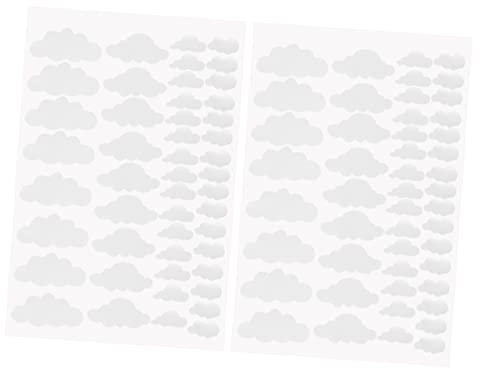 ANDRESLAD 96stücke Teiliges Wolken Wandtattoo Für Kinderzimmer Selbstklebende Pvc Wandsticker Verschiedenen Dekoration Für Babyzimmer Und Spielzimmer Sicher