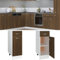 ShGaxin Unterschrank mit Schublade Braun Eichen-Optik 30x46x81,5 cm Küchenschrank, Küchenunterschrank, Unterschrank Küche, Küchenmöbel, Miniküche, Spülschrank