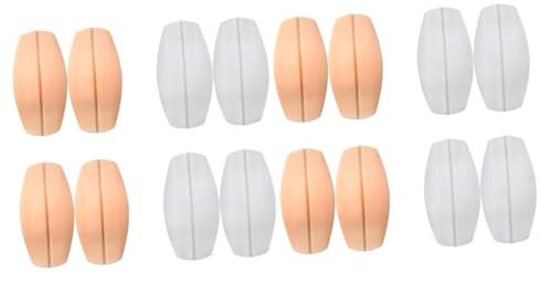 DEARMAMY 16pezzi Spalline Imbottite Silicone Per Reggiseno Antiscivolo e Trasparenti Cuscinetti Per Spalle Comodi e Leggeri Perfetti Per Donne Per Comfort Quotidiano