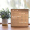Gr8 Home Electronic Copper Black Led Light Up Word Clock Square Battery Powered Wall Desktop Bedside Desk Letter Time Clock