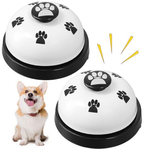Amexo 2 Pezzi Campanello per Cani Campanello di Addestramento per Animali Domestici Campane per Comunicazione Vasino Campanelli per Vasino Cuccioli Dispositivo di Comunicazione per Cuccioli e Gatti