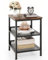 LIFEZEAL Beistelltisch 3 Ebenen, Quadratischer Tisch aus Metallnetz, Sofatisch mit Lagerung Regal, 40 x 40 x 54 cm, für Wohnzimmer, Schlafzimmer, Büro, rustikales Braun