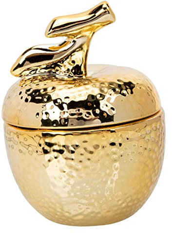 Amosfun Schmuck-Geschenkbox lagercontainer stauboxen exquisites Schmuckkästchen japanische dekorativer Süßigkeitenbehälter exquisites Bonbonglas Keramik Golden
