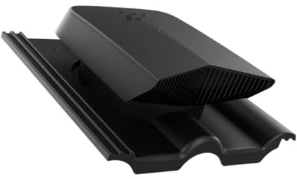 Flachlüfter für Braas - Frankfurter, Benders - Mecklenburger, ProDach - Doppelrömer, Nelskamp - Doppelrömer (schwarz)