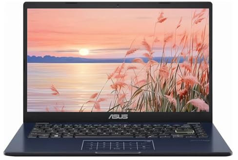 ASUS 14 FHD (1920 x 1080) IPS LED Laptop, Intel Pentium N6000, 4-core, 4 GB di memoria, 64GB eMMC, Star Black, Windows 11 Home, HDMI, TWE Mouse Pad & Micro 64GB SD Card