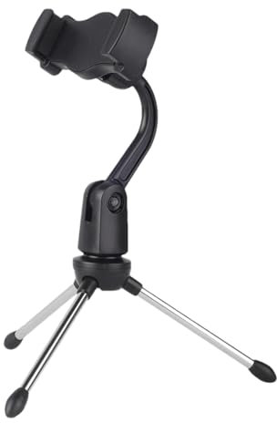 Mikrofon-Stativ, Desktop-Mikrofonhalter, Ständer, verstellbarer Schreibtisch-Mikrofonhalter, leichte Stabilität und Flexibilität, 16 x 9 cm für Performance, Karaoke, Hochzeit