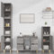 Xichuzi Set de Muebles de baño 3 pzas Madera contrachapada Gris Sonoma, Muebles para Baño, Muebles para Lavabo, Armario Baño - 3185603
