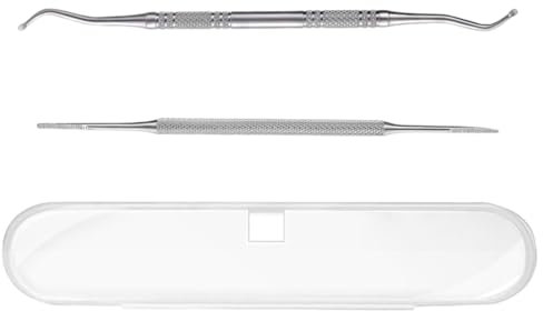 Ingrown Toenail Kit, 2Pcs Ingrown Toenail Treatment Corrector, Manicure Pedicure Tools, Stainless Steel Cuticle Remover, Double Sided Nail Cleaner Care.