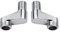 Lot de 2 adaptateurs de raccords de douche réglables, connexion S 75–225 mm gamme laiton chromé accessoires d'installation de salle de bain