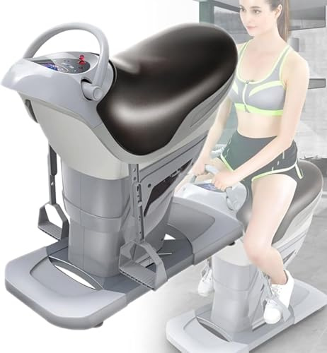 Mavdecll Elektrische Reitmaschine, Innen -3D -Simulation Reitfitnessmaschine mit LCD -Display, 20 Geschwindigkeiten, aerobe Fitnessgeräte für Taille, Beine, Hüften