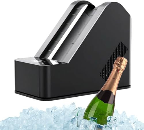 richigblosmum Elektrischer Weinkühler für Flaschen | 750ml Wein- & Champagnerkühler mit LCD-Display | 8 Minuten bis 12°C | Temperaturregelung 0-20℃ | Halbleiter-Technik | Für Küche, Bar und Wohnmobil