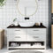 Snsowed Encimera de baño Madera Maciza tratada Gris Oscuro 100x40x4 cm, Encimera Cocina, Tablero para Mesa, Encimera Lavabo, Muebles De Baño - 3156225