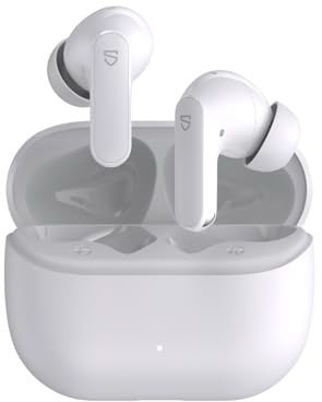 SoundPEATS Q3 Pro TrueWireless Earbuds, Active Noise Cancelling, 13mm Driver, 42H Playtime, Bluetooth 6.0 Earphones with 4-Mic Clear Call, IP55 Waterproof for Workout/Travel White