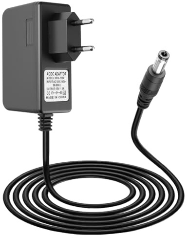 Adattatore Alimentazione 12V 3A 36W AC/DC, Alimentatore Switching 100-240V a DC 12V con Cavo 1 m, Alimentazione 5,5x2,1mm Centro Positivo per NVR DVR CCTV, LED, Monitor LCD, Router, Modem