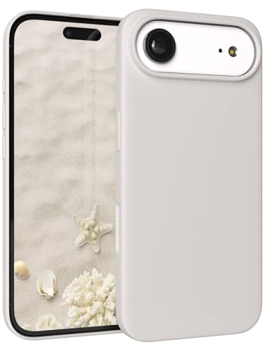 EAZY CASE Premium Silikon Hülle für iPhone Air - Handyhülle, Stoßfest, Schutzhülle mit Kameraschutz, Kratzfester weicher Mikrofaser-Innenfutter, Slim Liquid Silikon Cover Case Bumper - Taupe Beige