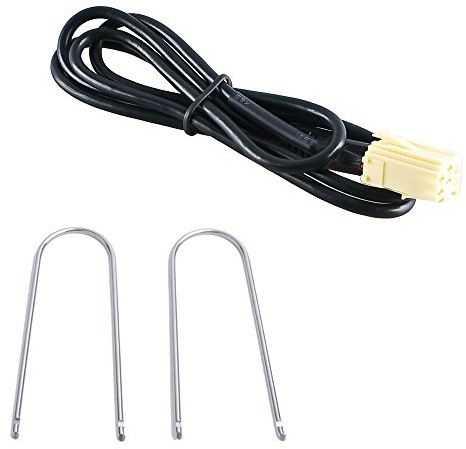 QccHieUs Aux Inserto Cavo Input Adapter .5mm Plug Connessione Stereo Portable Materiale Metallo Plastica Compatibile per Punto Panda