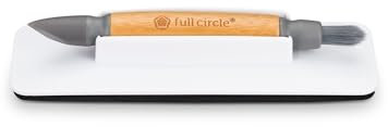 Full Circle Electronics Cleaning Brush and Screen Wiper Control Alt Clean 3-in-1 Elektronik-Reinigungsbürste und Scheibenwischer Set, Bambus, grau