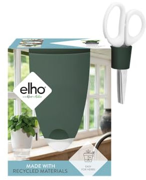 Elho Brussels Kräuter Allin1 13 - Blumentopf - Laubgrün - Drinnen - Ø 12.7 x H 16.1 cm