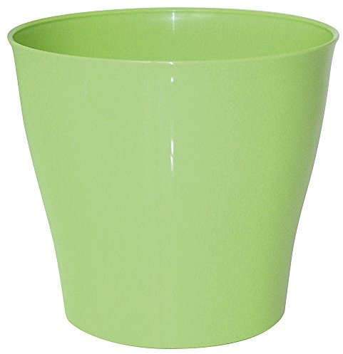 Casablanca Pot de fleurs en plastique en différentes couleurs et tailles, couleur : vert maï/vert menthe, diamètre : 18 cm