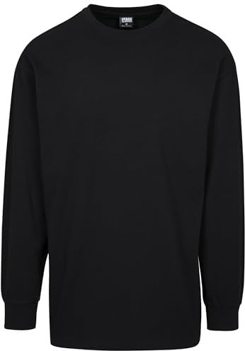 Urban Classics Men's Boxy Heavy Longsleeve T-Shirt, Black (Black 00007), M