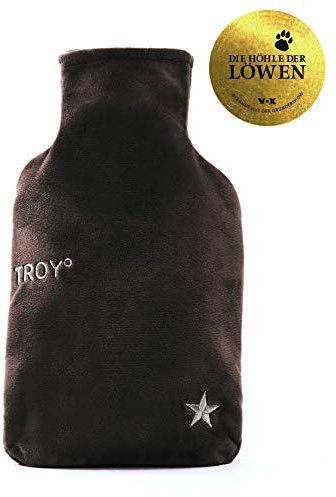 TROY Sichere und Schneller auf Wohlfühltemperatur Wärmflasche, Grau/Silber