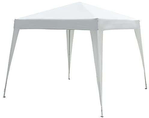 Outsunny Tonnelle de Jardin 3x3m Pop up Tente Pliable Acier Polyester imperméabilisé Anti UV avec Sac de Transport Blanc